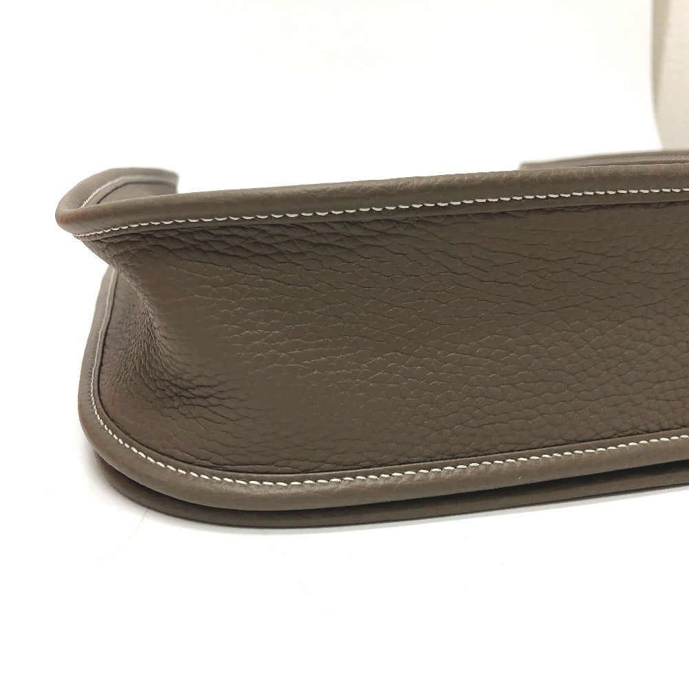 HERMES Evelyne 3PM Trois Crossbody Shoulder Bag in Taurillon Clemence Etoupe Brown