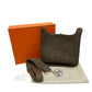 HERMES Evelyne3PM Troyes Crossbody Bags Shoulder Bag Taurillon Clemence Etoupe Brown Used
