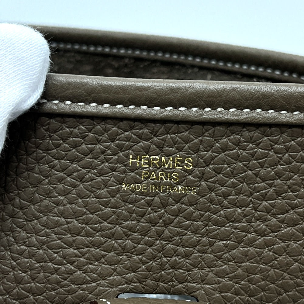 HERMES Evelyne3PM Troyes Crossbody Bags Shoulder Bag Taurillon Clemence Etoupe Brown Used
