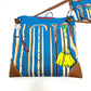 HERMES Silky City PM Crossbody Bag with Pouch, Shoulder Bag, Silk, Women's, Blue
