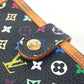 LOUIS VUITTON M92988 Monogram Multicolore Porte-Monnaie Bi-fold Wallet with Clasp Closure, Monogram Multicolore Canvas, Women's, Noir, Black