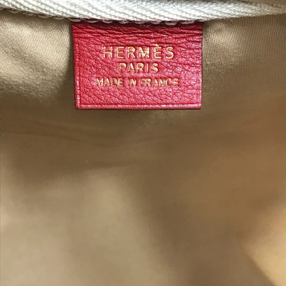 HERMES Victoria Square Shoulder Bag, Toile H, Women's, Beige