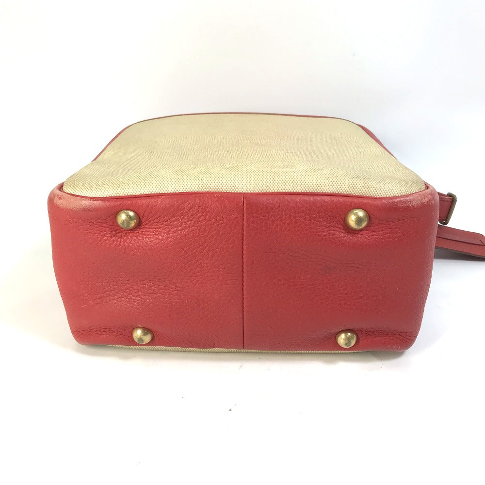 HERMES Victoria Square Shoulder Bag, Toile H, Women's, Beige