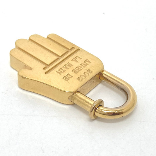HERMES 2002年限定 ハンドモチーフ カデナ メタル レディース ゴールド