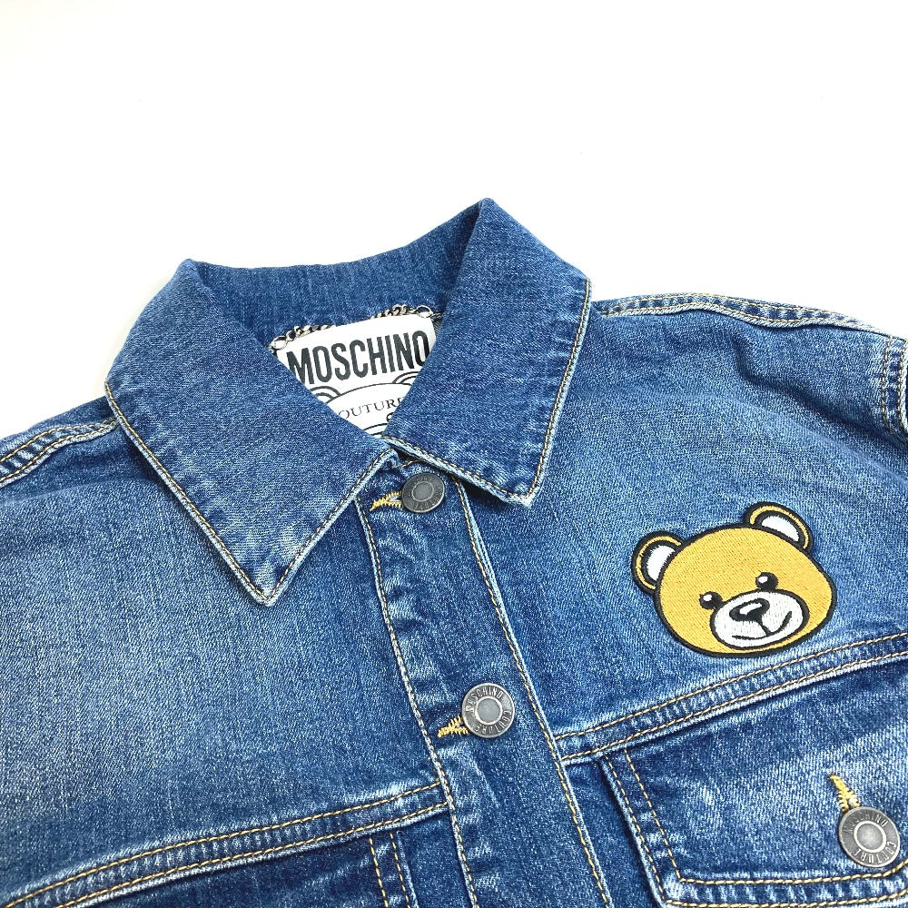 MOSCHINO Teddy Bear Apparel Outerwear Denim Jacket Denim Women's Blue
