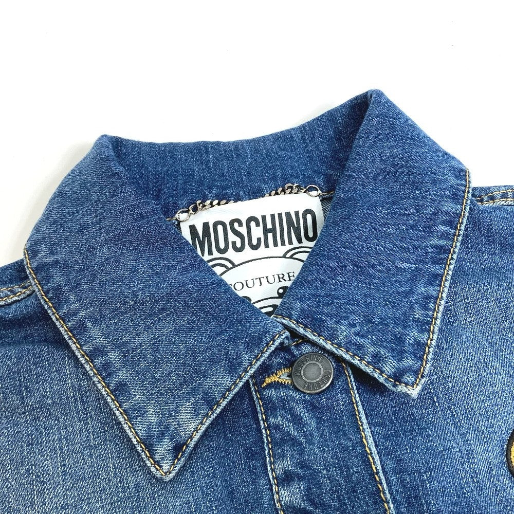 MOSCHINO Teddy Bear Apparel Outerwear Denim Jacket Denim Women's Blue