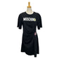 MOSCHINO KS7251145 Logo and Bejeweled Motif Short Sleeve Cotton Skirt Dress in Black