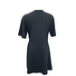 MOSCHINO KS7251145 Logo and Bejeweled Motif Short Sleeve Cotton Skirt Dress in Black