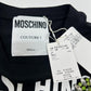 MOSCHINO KS7251145 Logo and Bejeweled Motif Short Sleeve Cotton Skirt Dress in Black