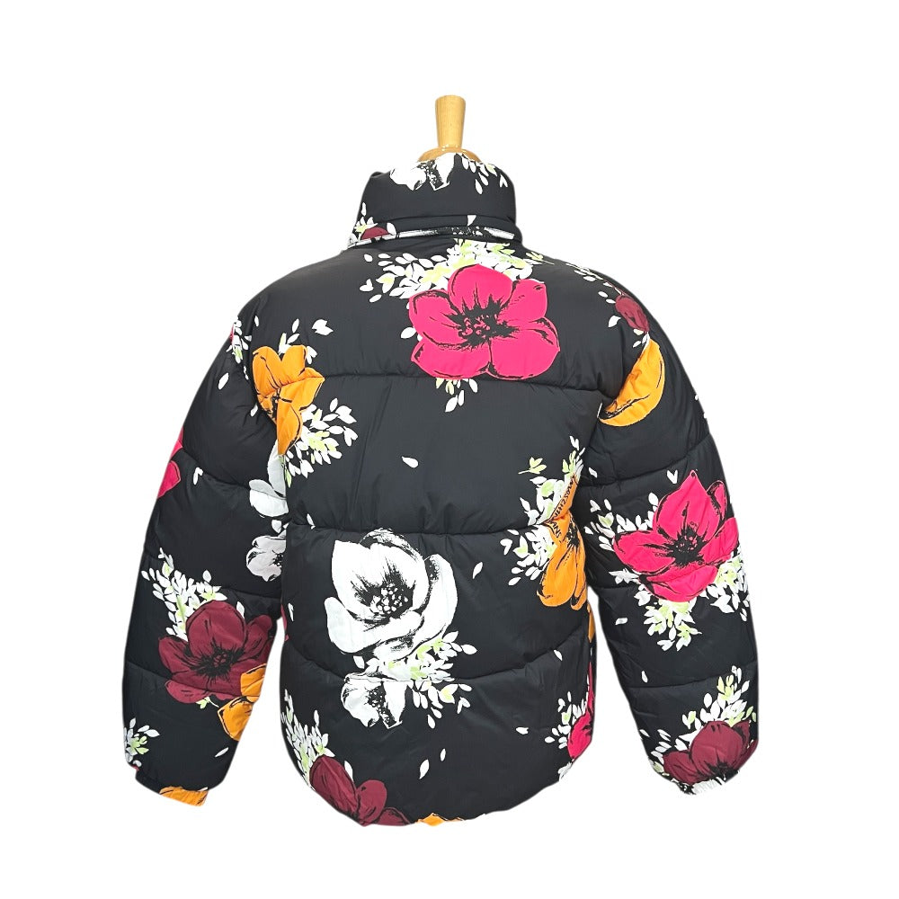 MOSCHINO WT5854203 Floral Padded Down Jacket in Nylon, Black, for Women