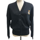 MOSCHINO Teddy Bear Patch Apparel Top Long Sleeve Cardigan Cotton Women's Black