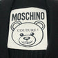 MOSCHINO Teddy Bear Patch Apparel Top Long Sleeve Cardigan Cotton Women's Black
