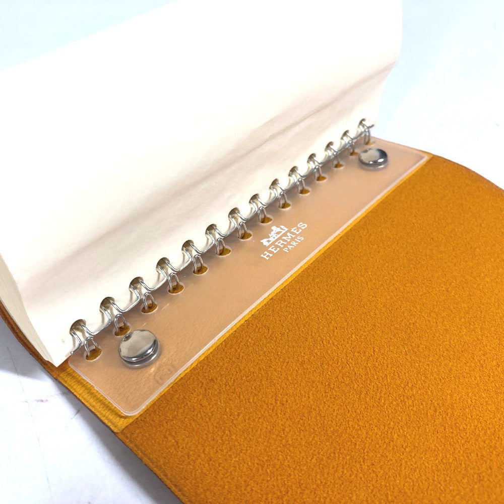 HERMES Roll Notebook, Cailler-Ruhle, Notepad, Stationery, Notebook, Leather, Unisex, Yellow
