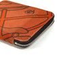 HERMES Horse Steeple PM Compact Wallet, Zip-Around Bifold Canvas, Unisex, Orange