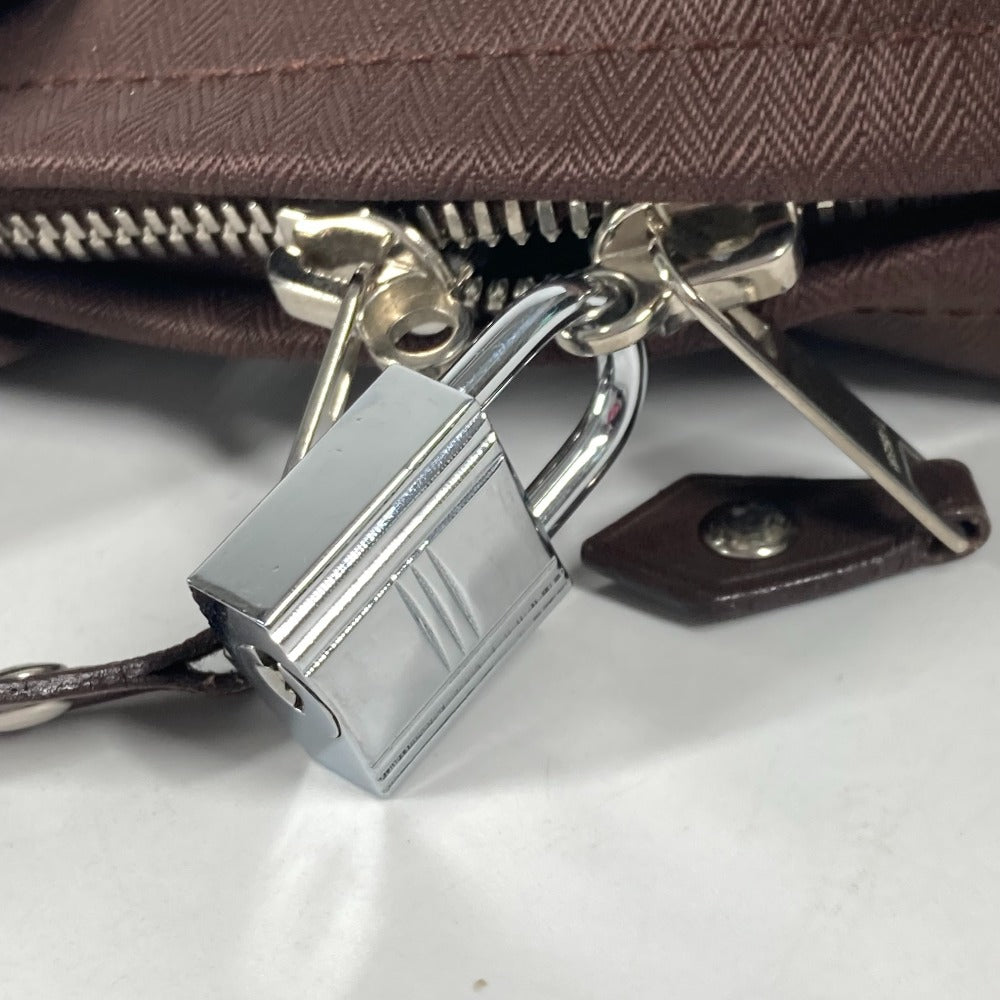 HERMES 肩掛け アカプルコオディナトゥール カバン ハンドバッグ トートバッグ ショルダーバッグ ビジネスバッグ ナイロン メンズ ブラウン
