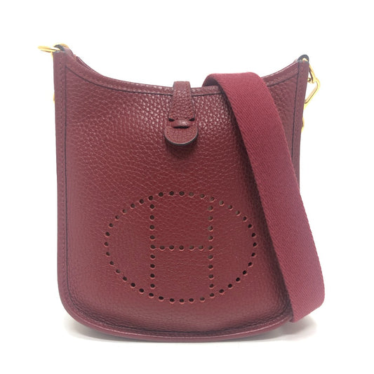 HERMES Evelyn TPM Evelyn TPM 16 Crossbody bag GoldHardware Shoulder Bag Taurillon Clemence Rouge Ash Red Used