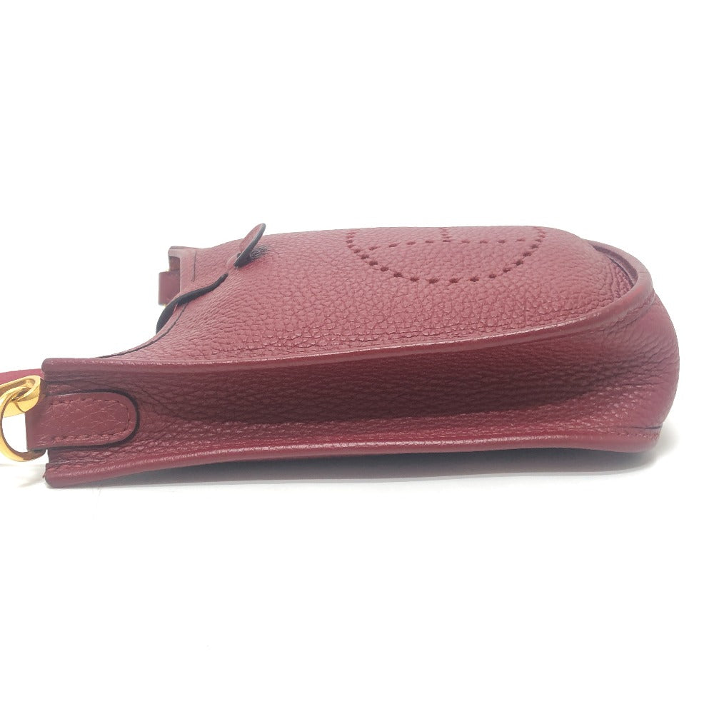 HERMES Evelyn TPM Evelyn TPM 16 Crossbody bag GoldHardware Shoulder Bag Taurillon Clemence Rouge Ash Red Used