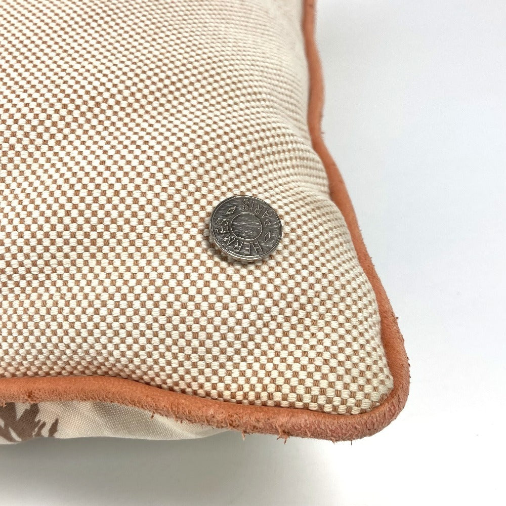 HERMES ロゴ 馬柄 ピロー 枕 インテリア クッション コットン ユニセックス マルチカラー