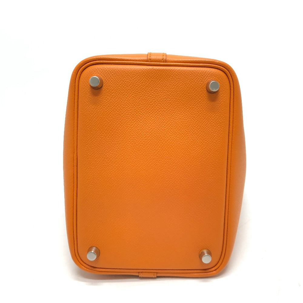 HERMES ピコタンロック PM ピコタン ピコタンロックPM トレサージュ バッグ カバン ハンドバック PM ハンドバッグ エプソン レディース アプリコット オレンジ