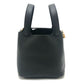 HERMES Picotin Lock PM Handbag in Taurillon Clemence Leather with K Stamp and Gold Hardware, Black