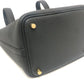 HERMES Picotin Lock PM Handbag in Taurillon Clemence Leather with K Stamp and Gold Hardware, Black