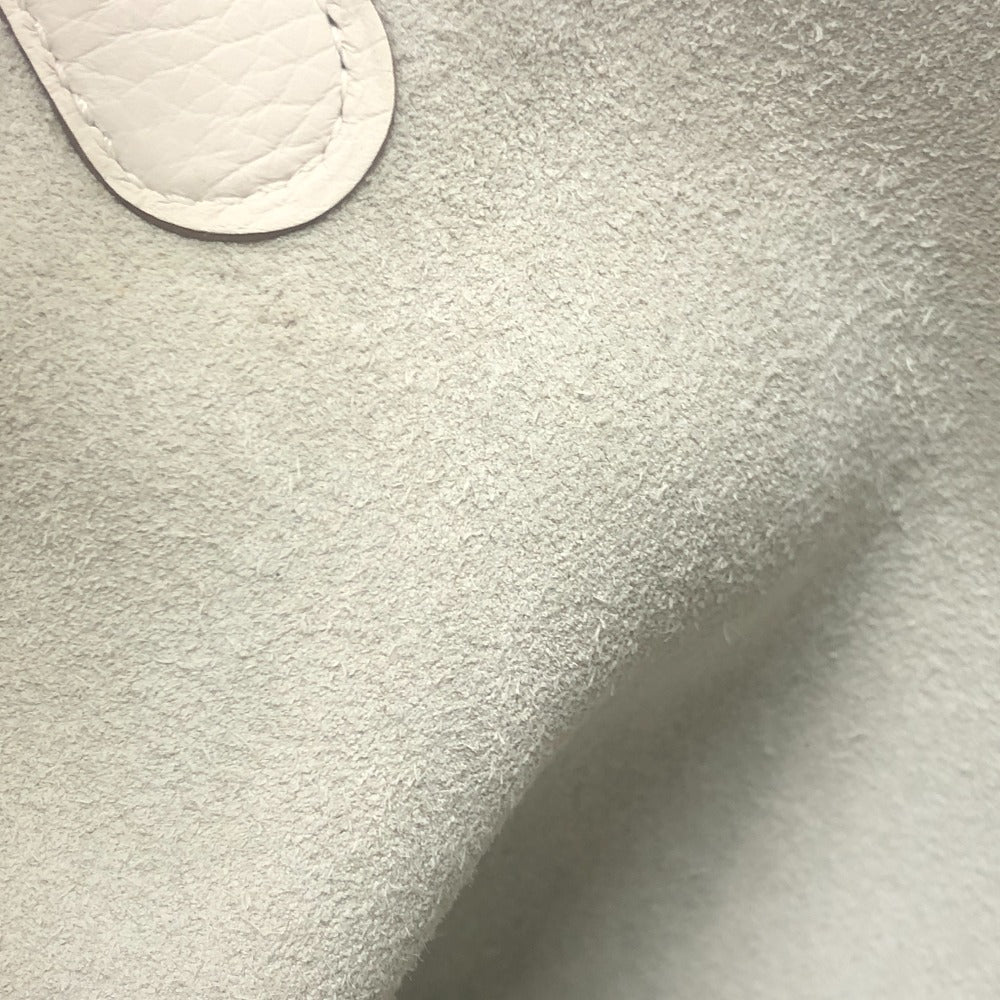 HERMES Picotin Rock PM 18 Picotin PM GoldHardware Bag Hand Bag Taurillon Clemence Beton White Used