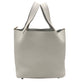 HERMES Picotin Rock PM 18 Picotin PM GoldHardware Bag Hand Bag Taurillon Clemence Beton White Used