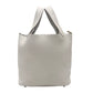 HERMES Picotin Rock PM 18 Picotin PM GoldHardware Bag Hand Bag Taurillon Clemence Beton White Used