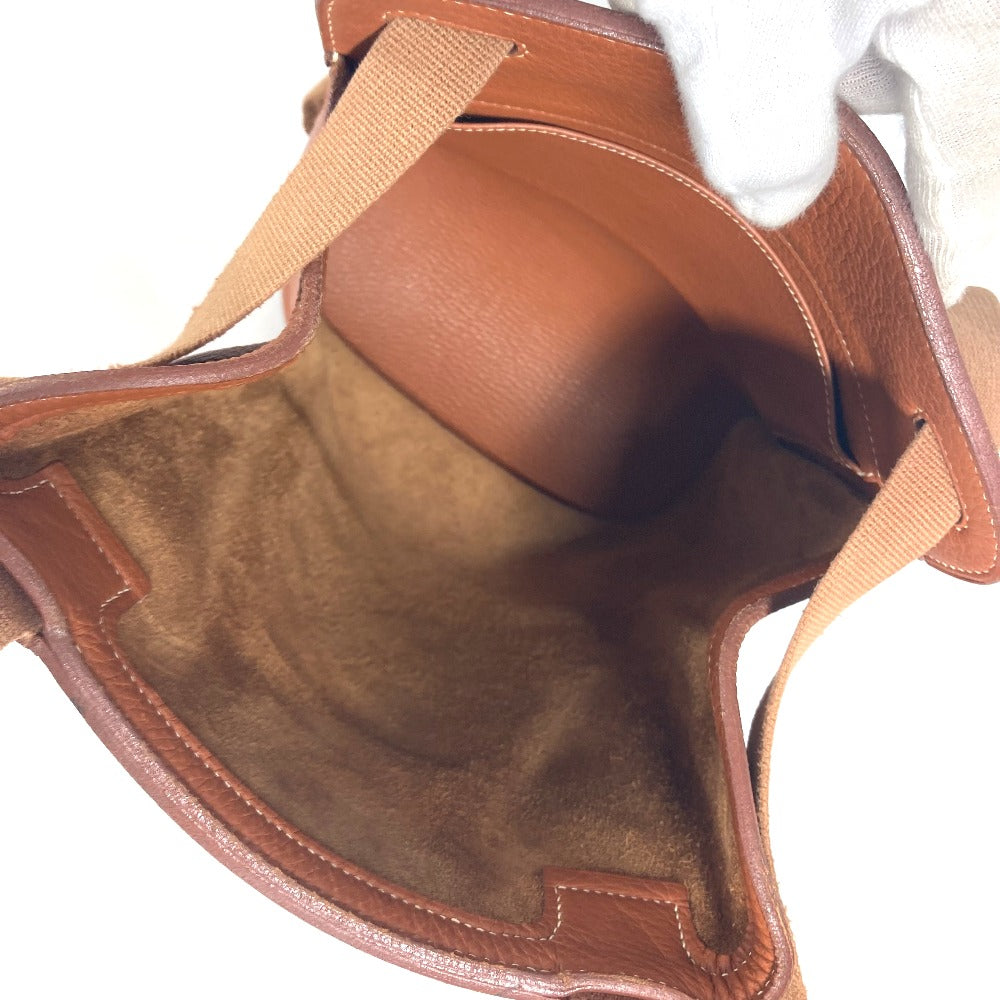 HERMES シェルパPM バックパック カバン リュックサック レザー レディース ブラウン