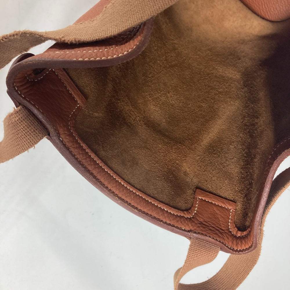 HERMES シェルパPM バックパック カバン リュックサック レザー レディース ブラウン