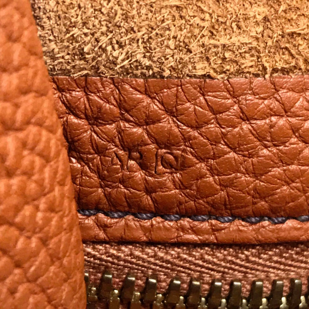 HERMES Boullang Shoulder Bag, Taurillon Clemence Leather, Brown, Women's