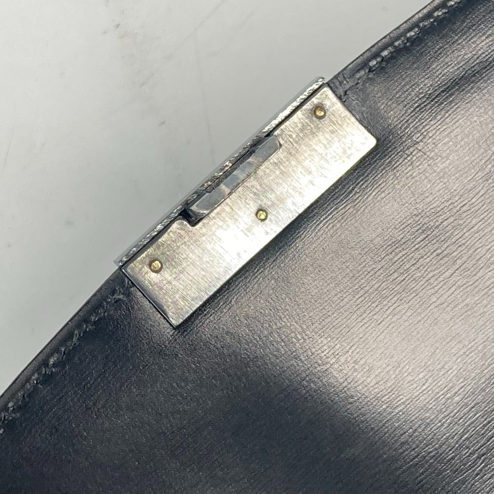 HERMES カバン ポーチ キリウス ストラップ付 クラッチバッグ ボックスカーフ メンズ ブラック - brandshop-reference