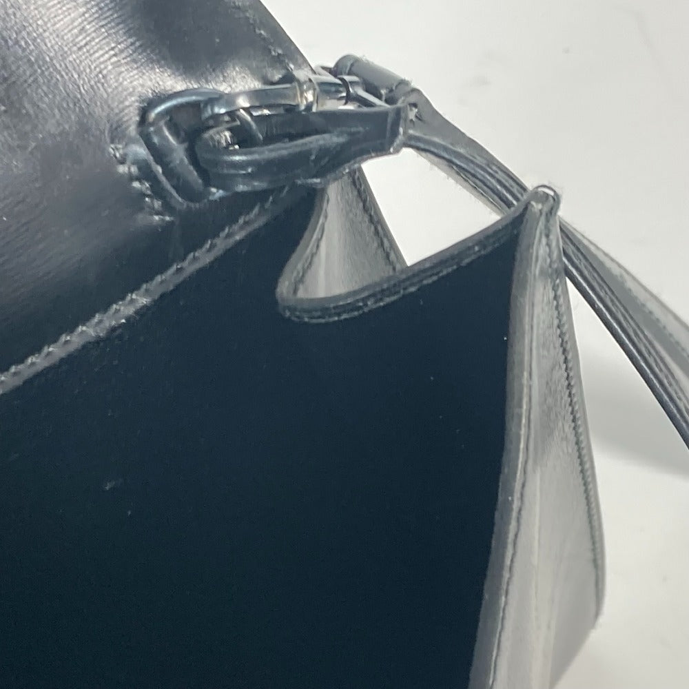 HERMES カバン ポーチ キリウス ストラップ付 クラッチバッグ ボックスカーフ メンズ ブラック - brandshop-reference