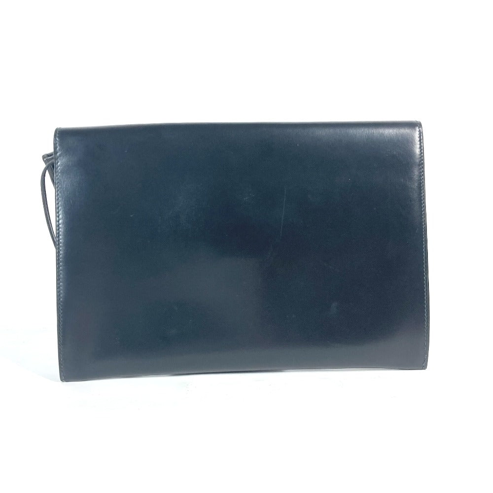 HERMES カバン ポーチ キリウス ストラップ付 クラッチバッグ ボックスカーフ メンズ ブラック - brandshop-reference