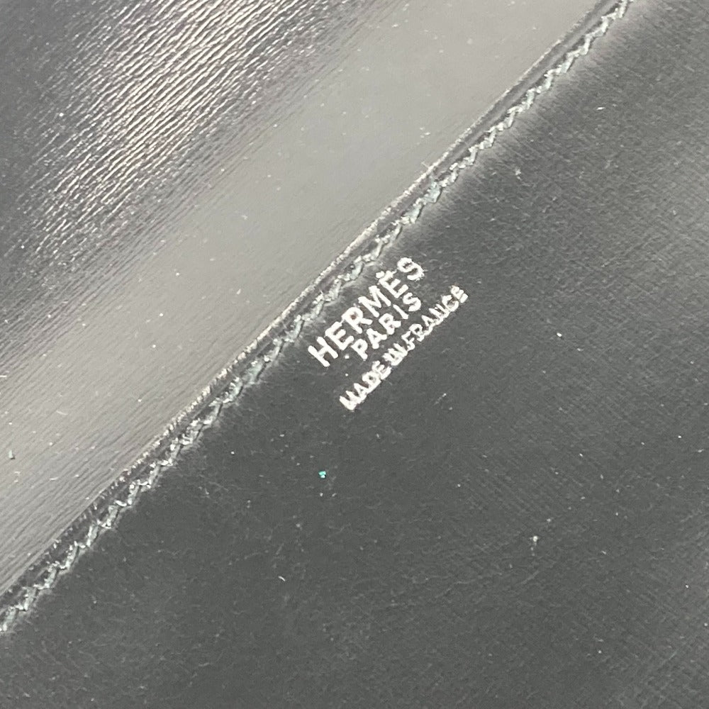 HERMES カバン ポーチ キリウス ストラップ付 クラッチバッグ ボックスカーフ メンズ ブラック - brandshop-reference