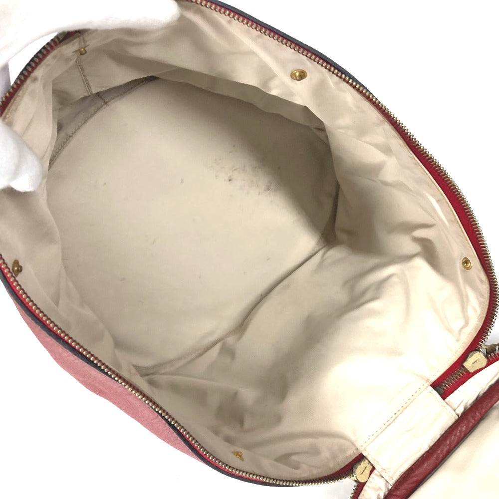 HERMES シティ バニティバッグ ハンドバッグ レザー レディース レッド