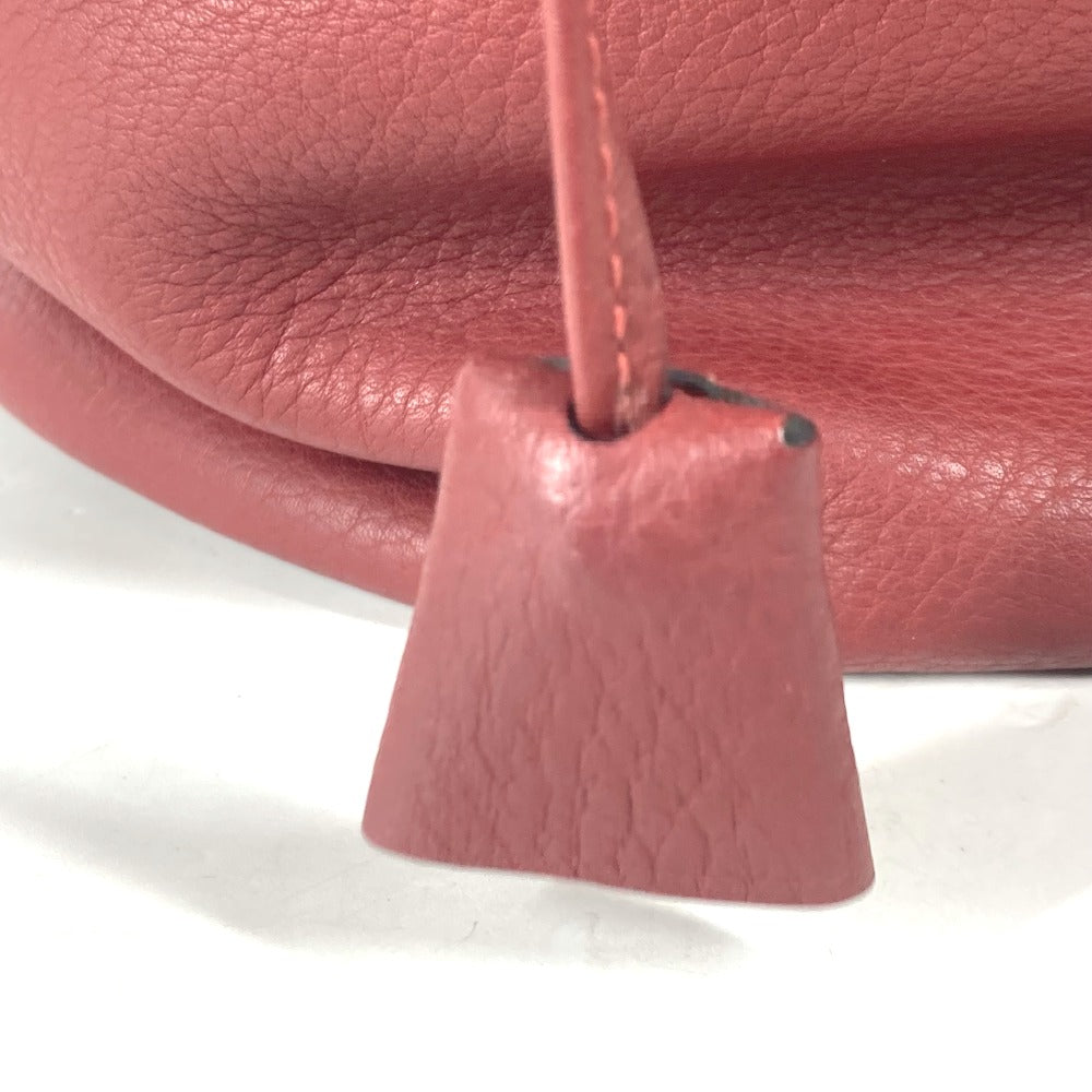 HERMES シティ バニティバッグ ハンドバッグ レザー レディース レッド
