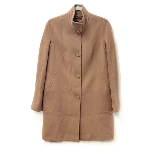 MAX MARA STUDIO スタンドカラーコート 長袖 アパレル ロングコート ウール レディース ブラウン