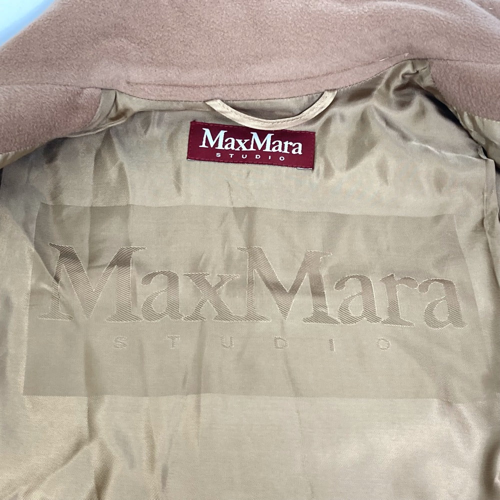 MAX MARA STUDIO スタンドカラーコート 長袖 アパレル ロングコート ウール レディース ブラウン