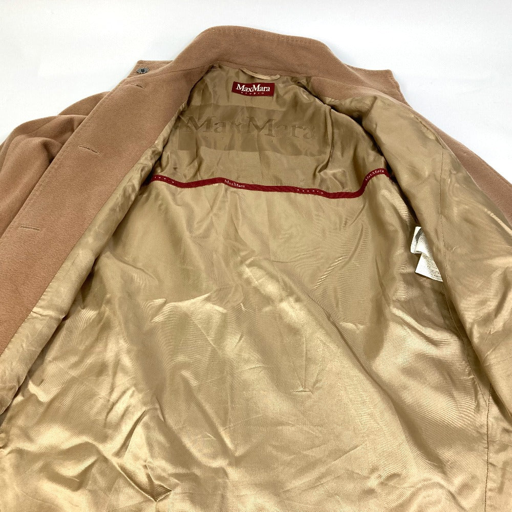 MAX MARA STUDIO スタンドカラーコート 長袖 アパレル ロングコート ウール レディース ブラウン