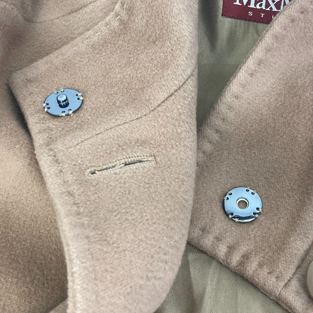 MAX MARA STUDIO スタンドカラーコート 長袖 アパレル ロングコート ウール レディース ブラウン