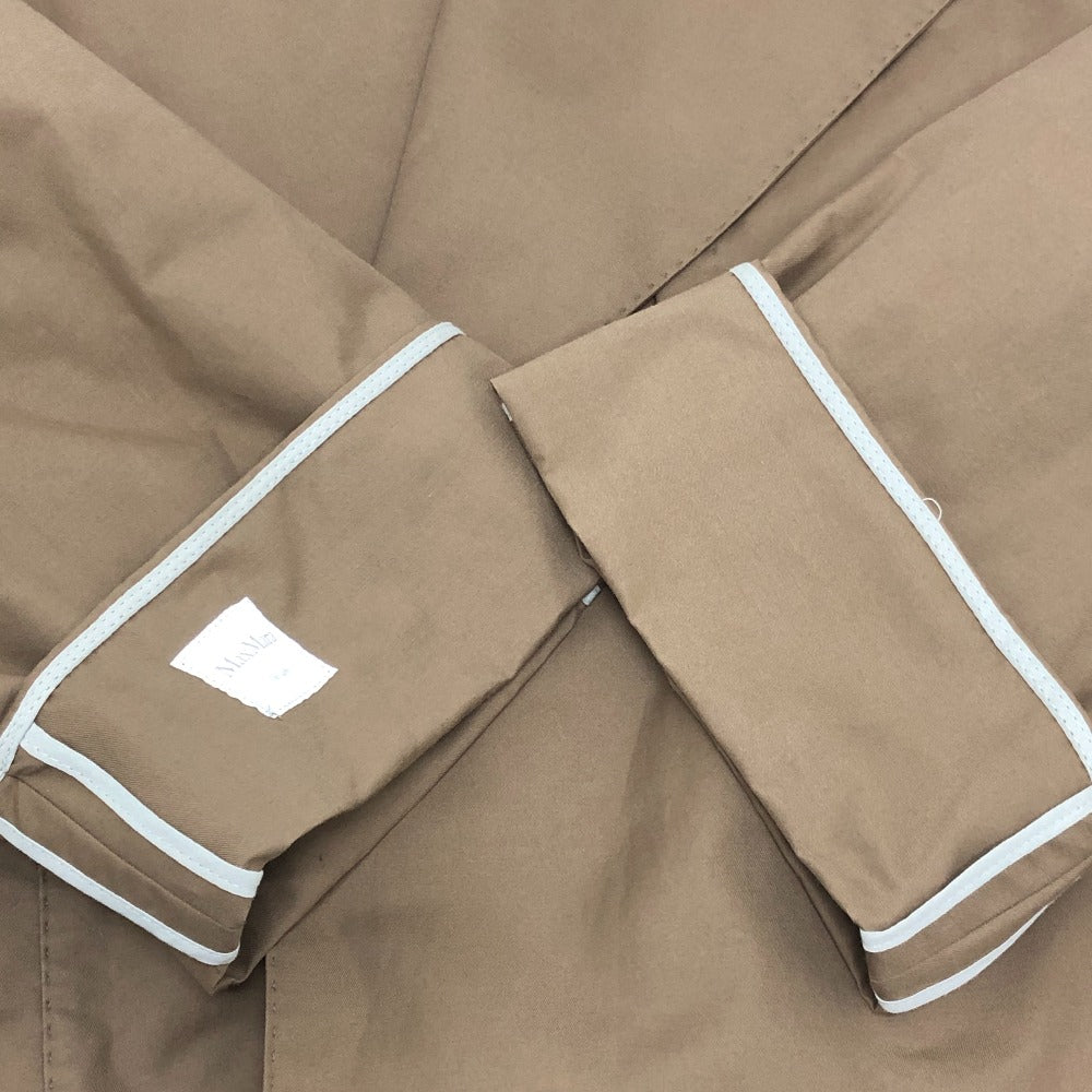 MAX MARA 24190210546 Apparel Twill Spring Coat Outerwear Jacket Trench Coat Cotton Women's Brown