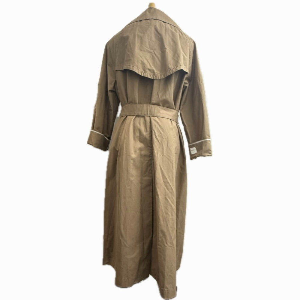 MAX MARA 24190210546 Apparel Twill Spring Coat Outerwear Jacket Trench Coat Cotton Women's Brown