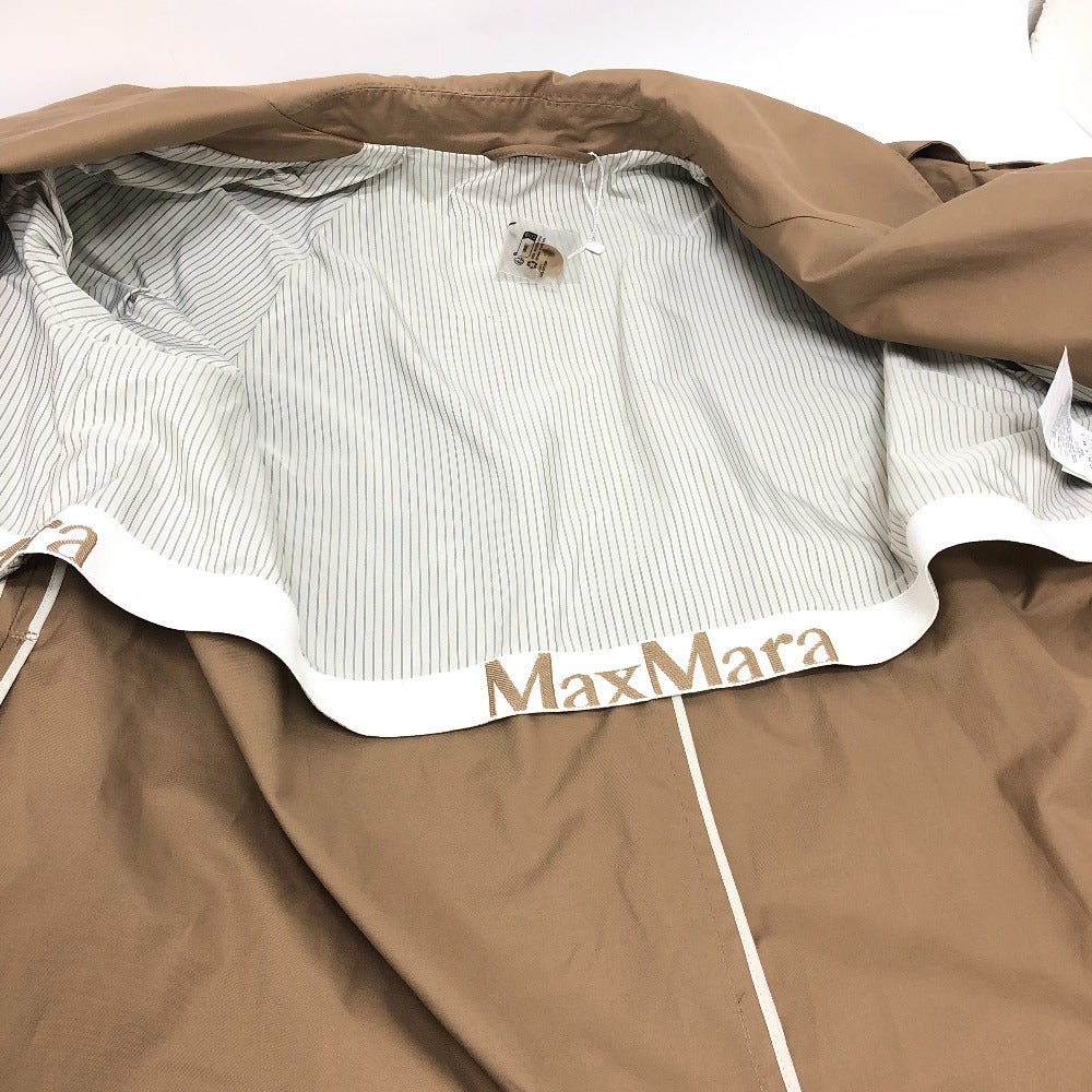 MAX MARA 24190210546 Apparel Twill Spring Coat Outerwear Jacket Trench Coat Cotton Women's Brown
