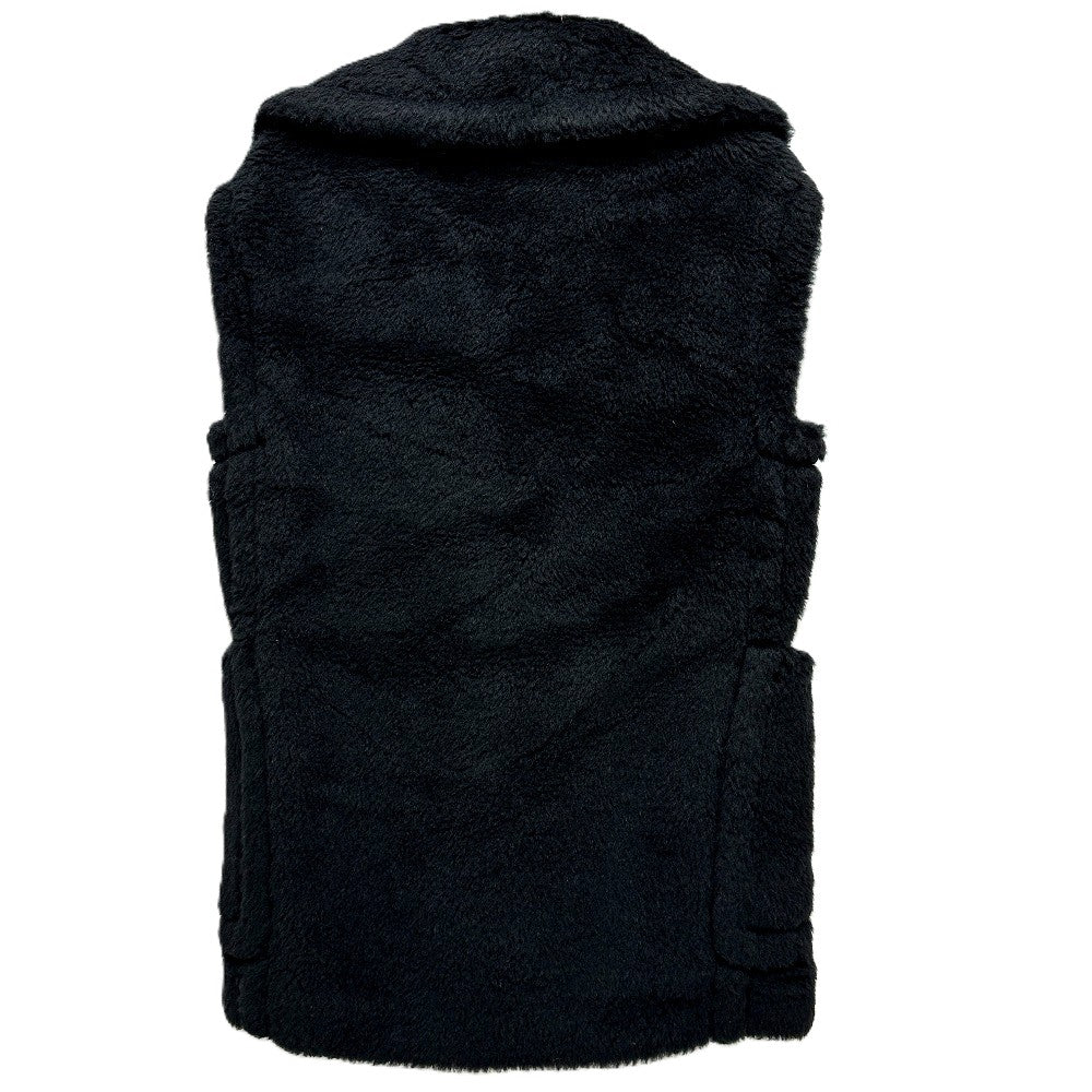 MAX MARA 25212762536 Teddy Bear Gilet Apparel Vest Coat Jacket Alpaca Women's Black