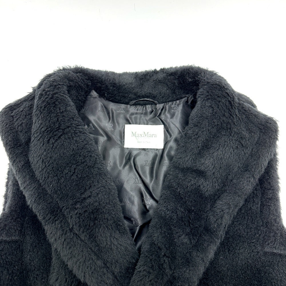 MAX MARA 25212762536 Teddy Bear Gilet Apparel Vest Coat Jacket Alpaca Women's Black