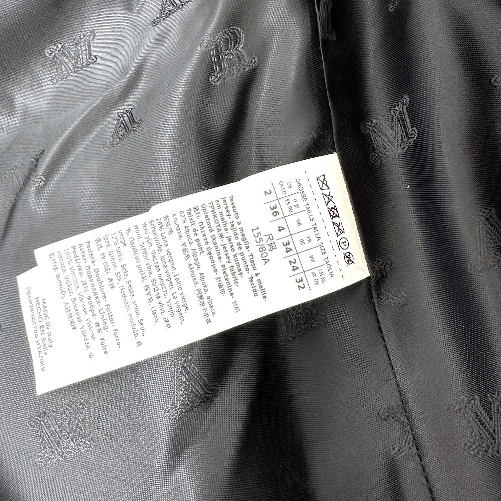 MAX MARA 25212762536 Teddy Bear Gilet Apparel Vest Coat Jacket Alpaca Women's Black