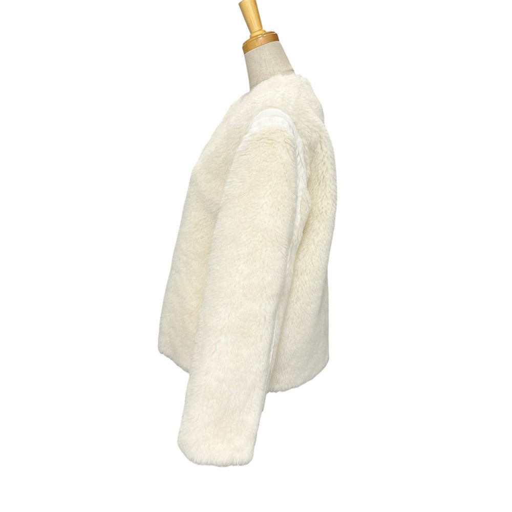 MAX MARA 24110810216 Teddy Bear Zip-Up Jacket in Alpaca, Women's White