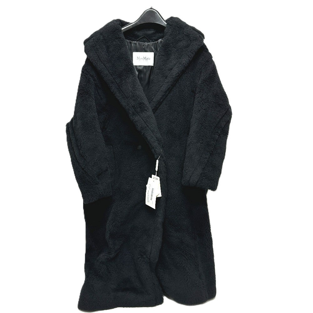 MAX MARA 2521016052 Teddy Bear Apparel Long Coat, Alpaca, Women's, Black