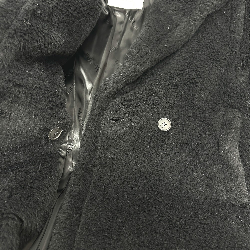 MAX MARA 2521016052 Teddy Bear Apparel Long Coat, Alpaca, Women's, Black